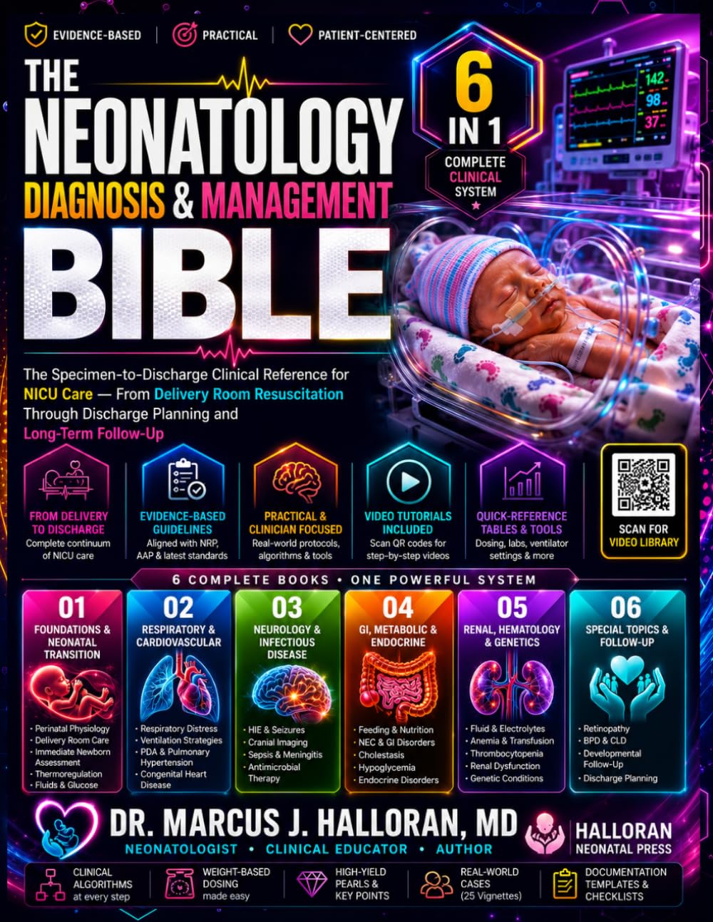 The Neonatology Diagnosis & Management Bible: [6 in 1] The Specimen-to-Discharge Clinical Reference for NICU Care - From Delivery Room Resuscitation Through Discharge Planning and Long-Term Follow-Up,