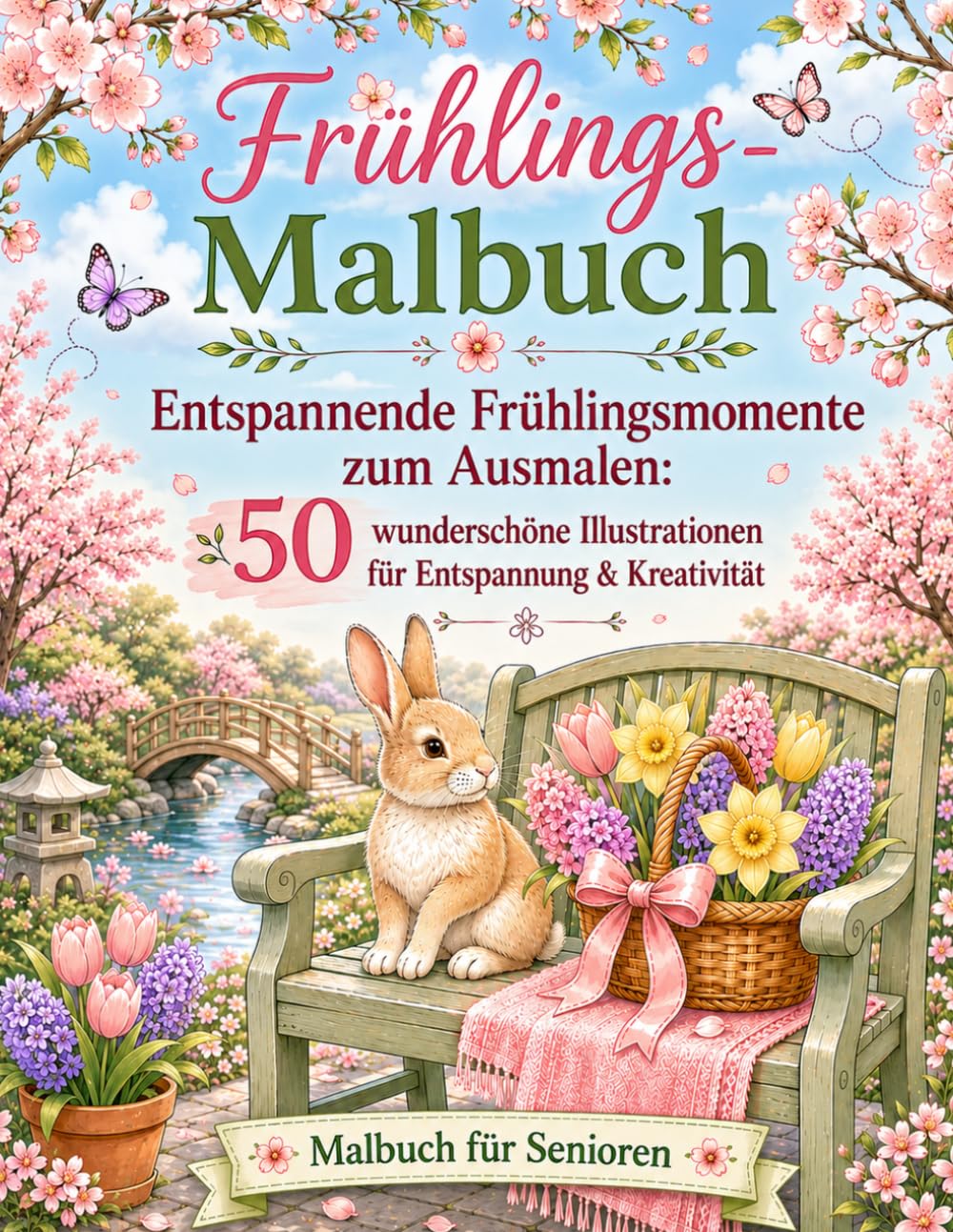 Frühlings-Malbuch: Entspannende Frühlingsmomente zum Ausmalen: 50 wunderschöne Illustrationen für Entspannung & Kreativität (Gemütliche Jahreszeiten: Verzaubernde Rückzugsorte) (German Edition) baixar o livro de graça
