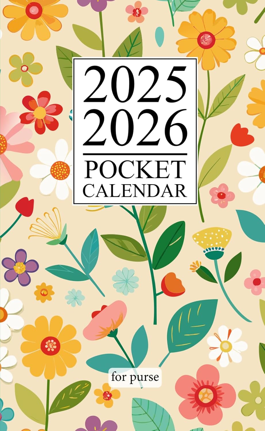 Pocket Calendar 2025-2026 for Purse: Small 2-Year Monthly planner from January 2025 to December 2026 | Floral Cover baixar livro de graça