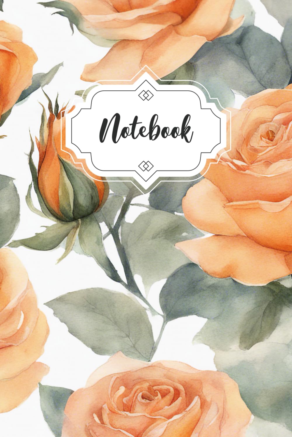 ler totalmente BOTANICAL FLOWERS - ORANGE ROSES | 6 x 9 in | Soft Pastel Watercolour Illustration, Beautiful & Elegant Pattern | Dotted 120 pages: Dotted Notebook