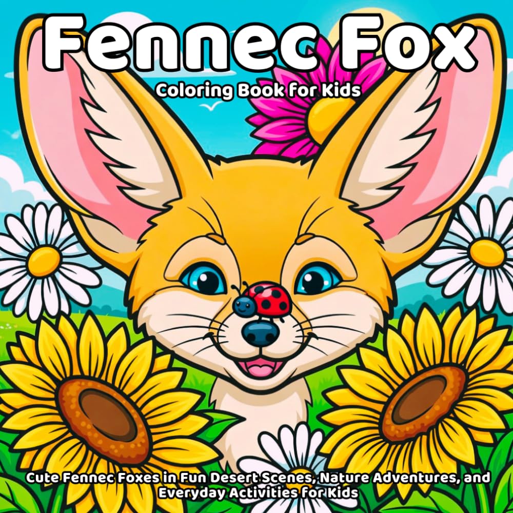 Fennec Fox Coloring Book: Cute Fennec Foxes in Fun Desert Scenes, Nature Adventures, and Everyday Activities for Kids baixar o livro de graça