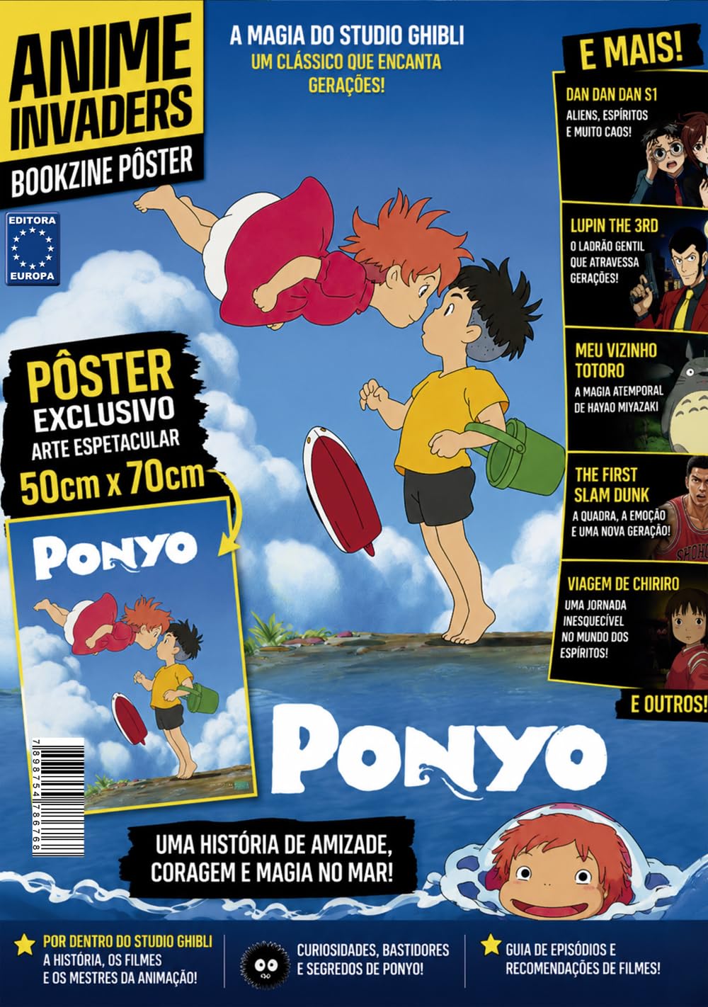 Ponyo (Versão lisa, sem dobras, enviada em tubo protetor) - Superpôster Anime Invaders baixar o livro de graça