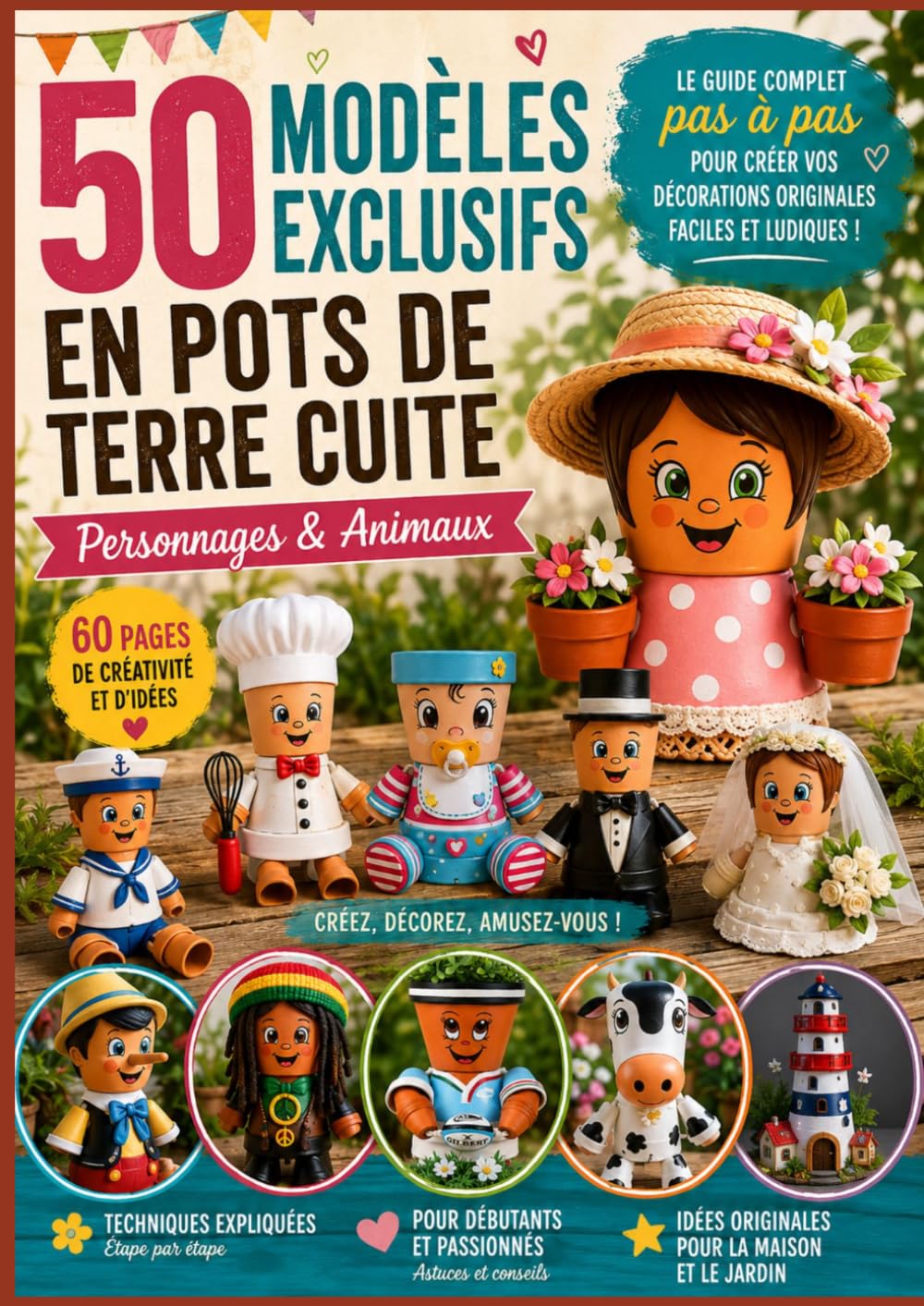 Personnages & Animaux en Pots de Terre Cuite: 50 Modèles Pas à Pas (Atelier de Sandra – Guides Créatifs) (French Edition) baixar livro de graça