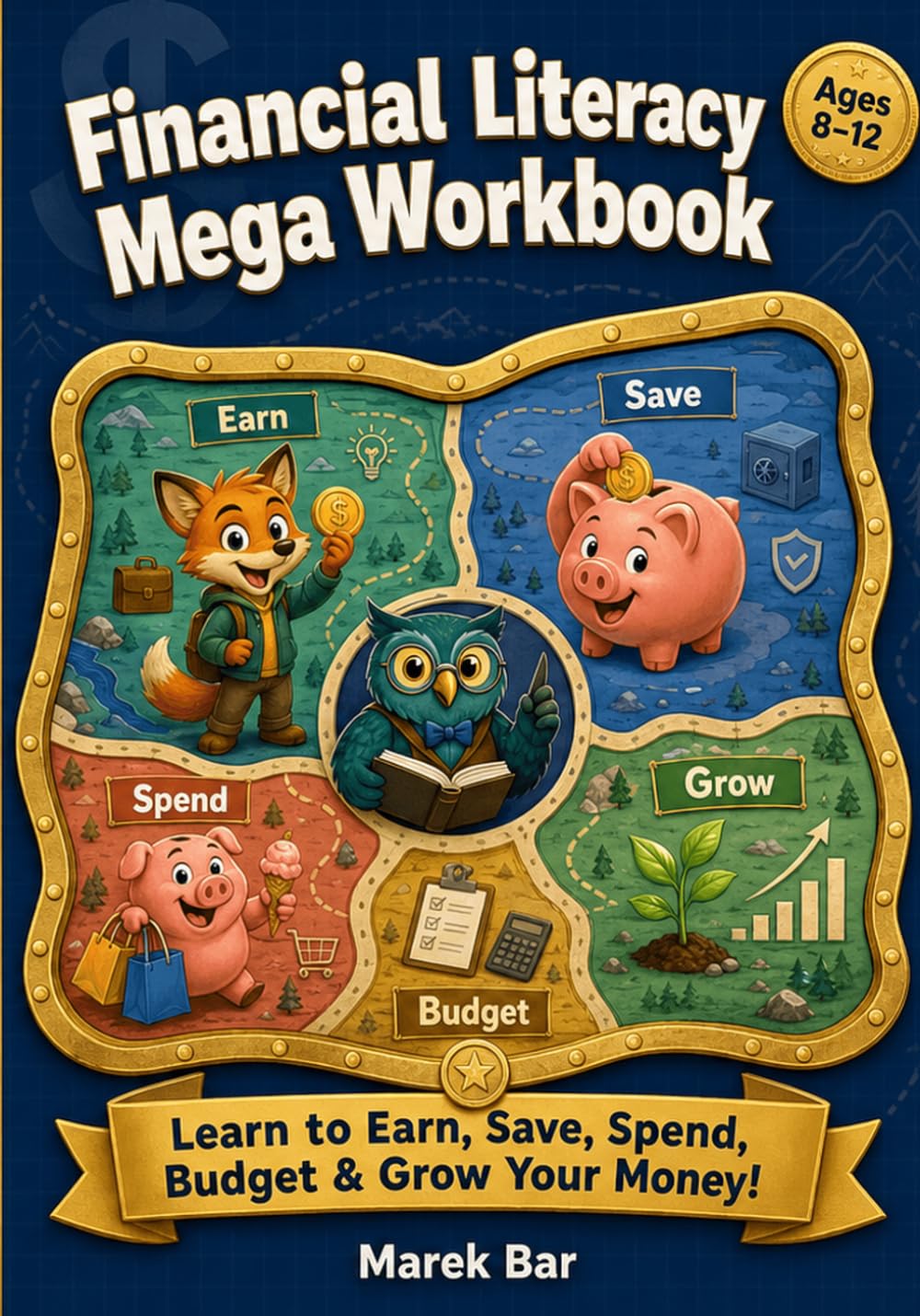 Financial Literacy Mega Workbook: For Kids Ages 8-12: Saving, Spending, Budgeting, Banking, Investing, Online Safety, and 130+ Fun Activities with Penny, Cash, and Buddy baixar livro de graça
