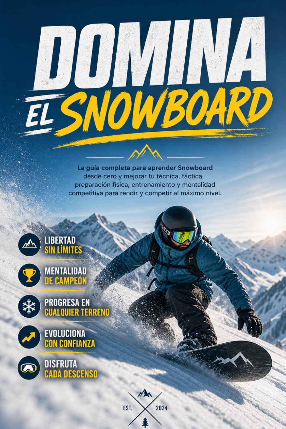 ler totalmente Domina el Snowboard: La guía completa para aprender Snowboard desde cero y mejorar tu técnica, táctica, preparación física, entrenamiento y mentalidad competitiva para rendir y competir al máximo