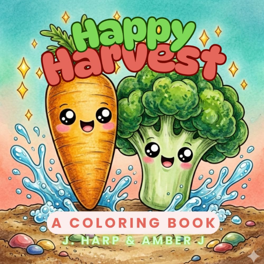 ler totalmente Happy Harvest: A Bold and Easy Kawaii Coloring Book for All Ages with Cute Food Friends and Tasty Trios (The Signature Artist Gallery: Premium Adult Coloring Collection)