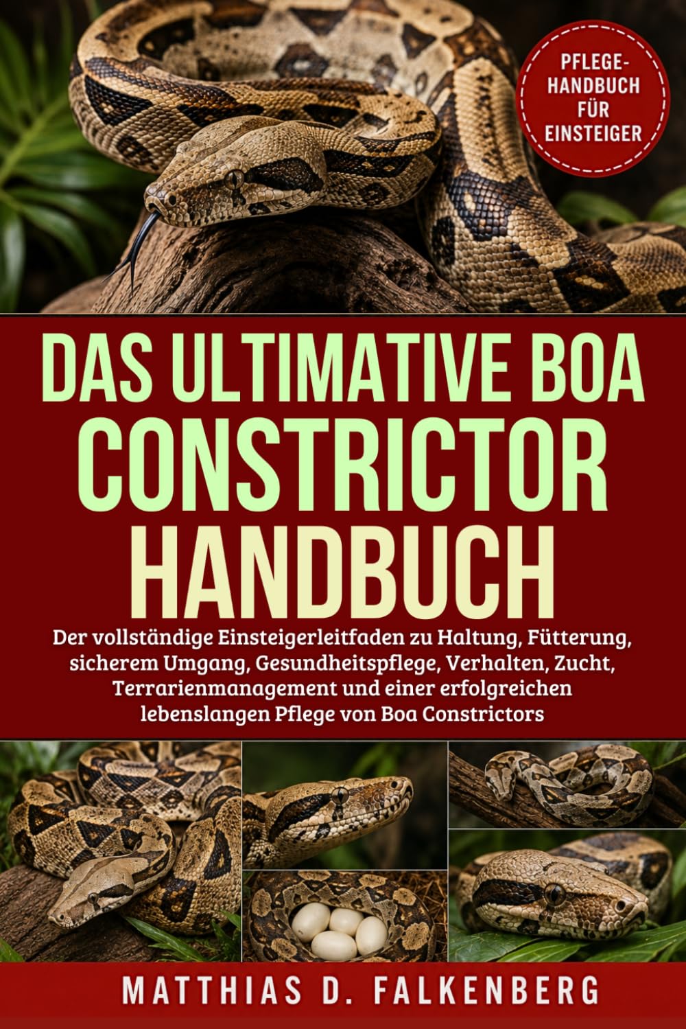 DAS ULTIMATIVE BOA-CONSTRICTOR-HANDBUCH: Der vollständige Einsteigerleitfaden zu Haltung, Fütterung, sicherem Umgang, Gesundheitspflege, Verhalten,... Pflege von Boa Constrictors (German Edition) baixar o livro de graça