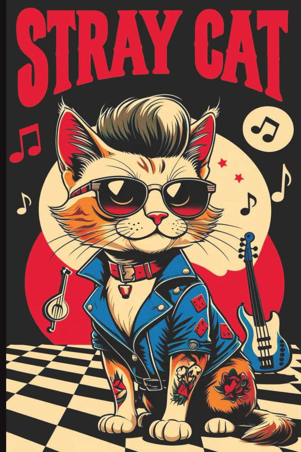 ler totalmente Stray Cat Rockabilly Journal: Gifts for Viva Las Vegas, Rockabilly Retro Vintage Pinup 50's Culture 6x9" 110 Pages Blank Lined Notebook