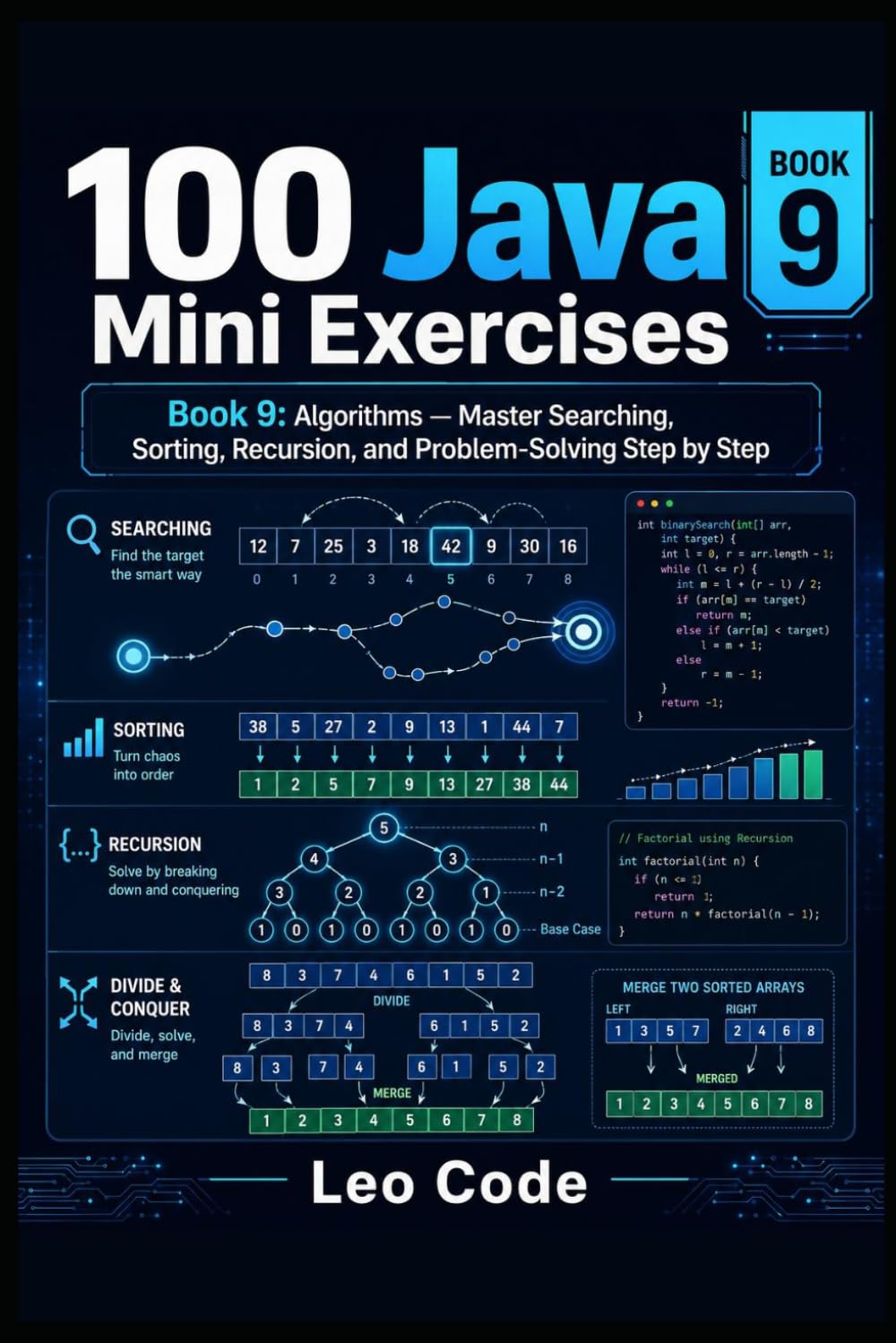 100 Java Mini Exercises -Book 9: Algorithms -: Master Searching, Sorting, Recursion, and Problem-Solving Step by Step baixar o livro de graça
