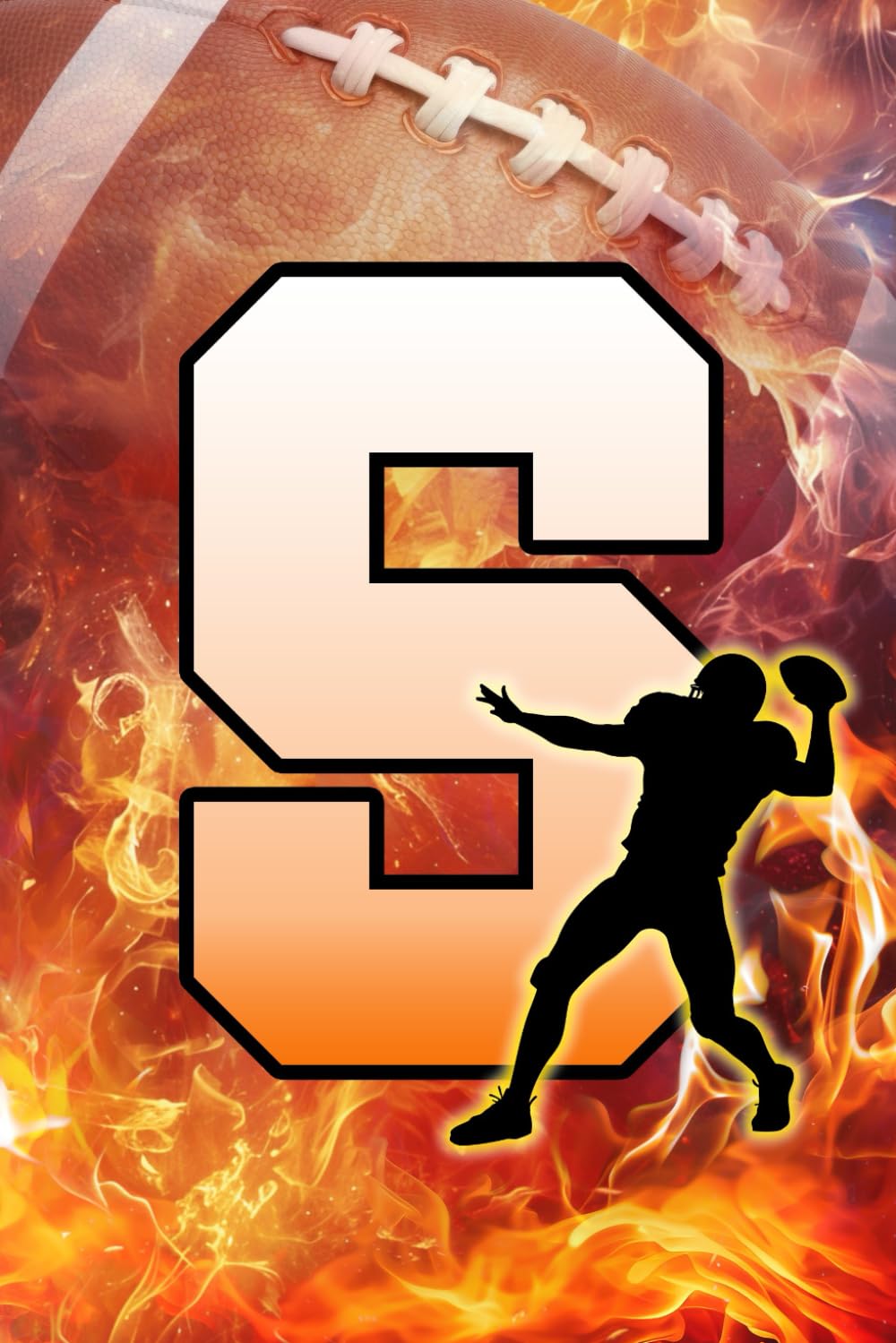 capítulo por capítulo baixar S: Letter "S" Initial American Football Player and Fire Flames Personalized Name Monogram Notebook - College-Ruled Personal Journal, Writing Pad, or Diary for Football Fans - 110 Pages, 6x9