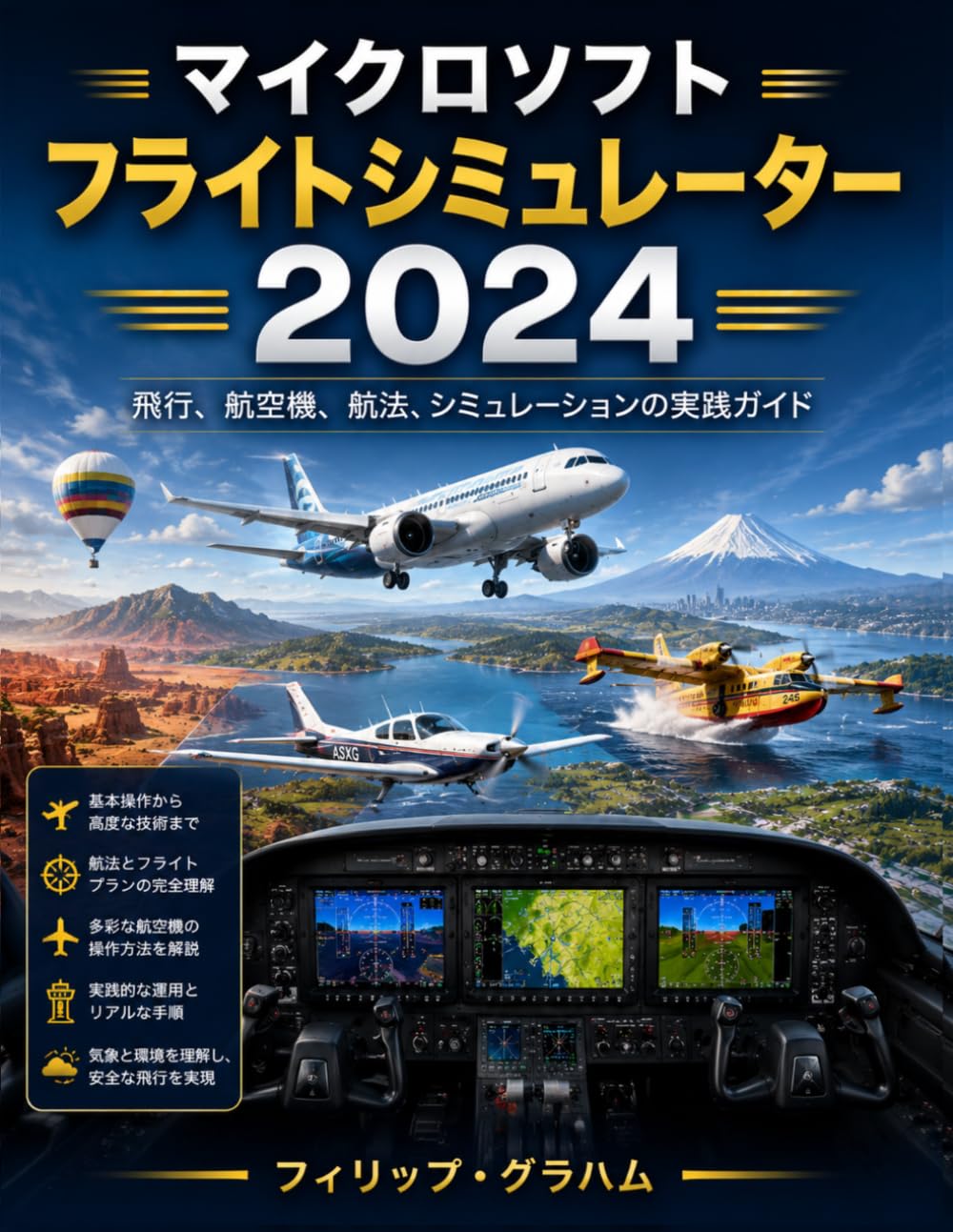 ler totalmente マイクロソフトフライトシミュレーター 2024: 飛行、航空機、航法、シミュレーションの実践ガイド (Japanese Edition)