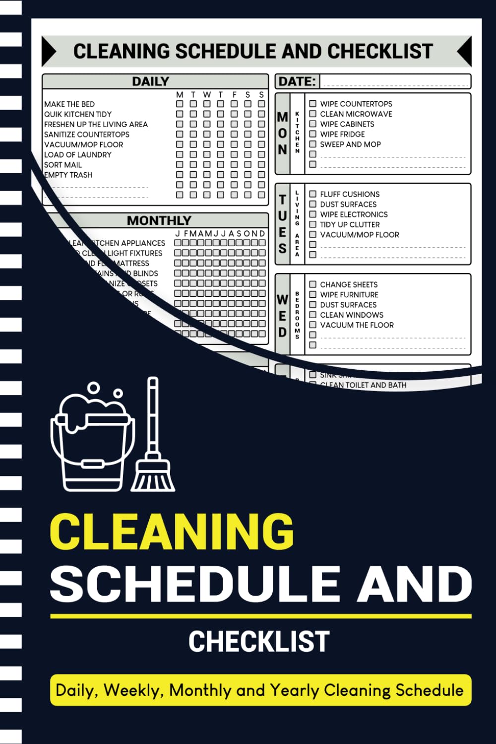 capítulo por capítulo baixar Cleaning Schedule and Checklist: Daily, Weekly, Monthly and Yearly House Cleaning Schedule Planner and Organizer (110 Pages, 6” x 9”)