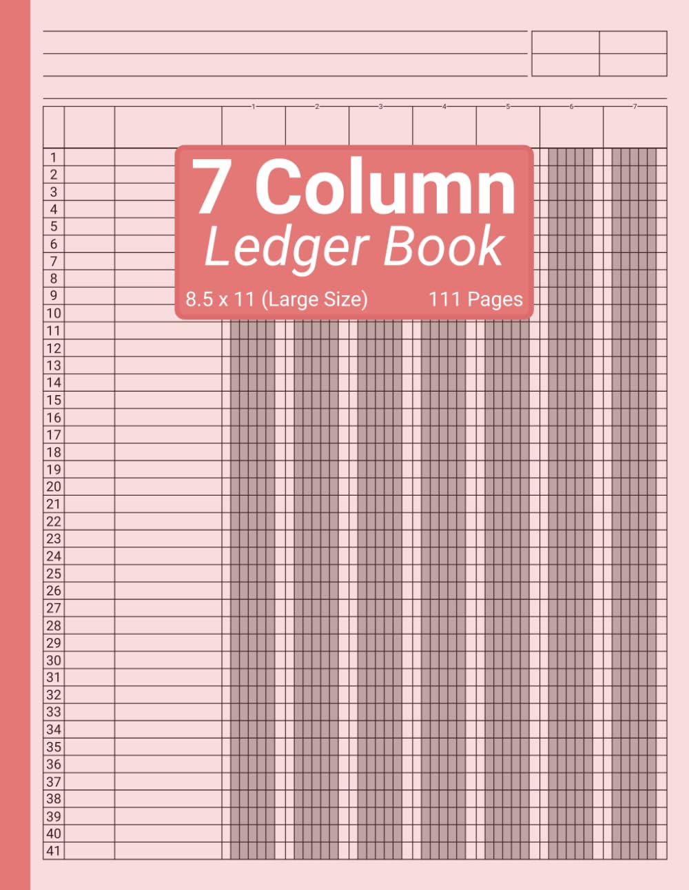 ler totalmente 7 Column Ledger Book: General Ledger Seven Column, Accounting Ledger for Bookkeeping, Columnar Pad Notebook Journal / Income and Expense Log Book.