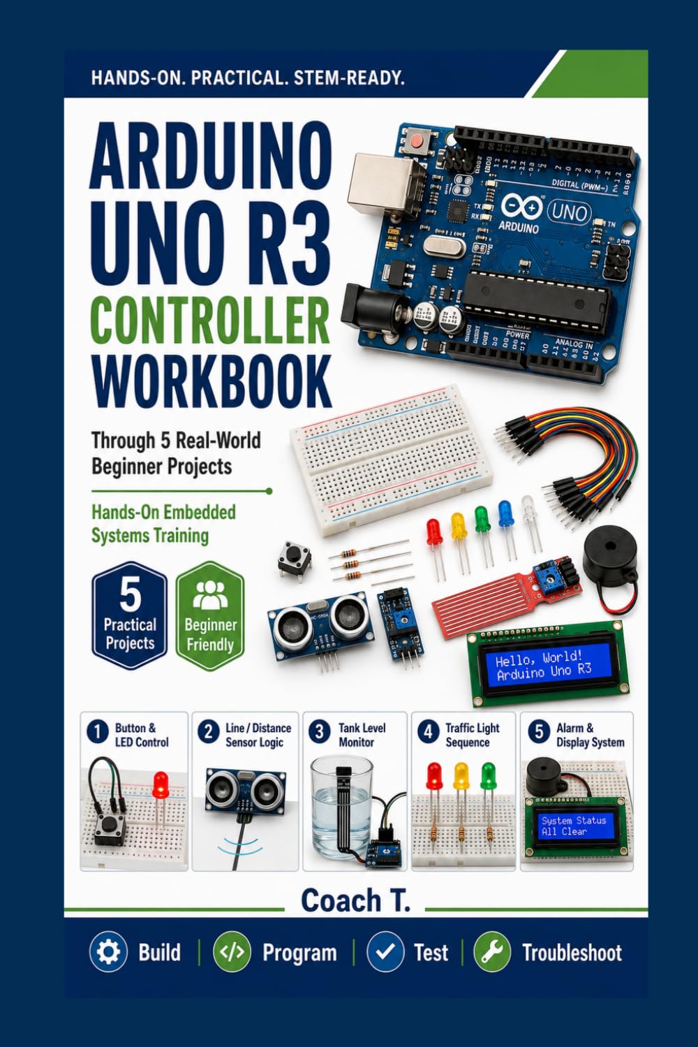 capítulo por capítulo baixar Arduino UNO R3 Hands-On Workbook: Build, Program, Test, and Troubleshoot 5 Practical Embedded Systems Projects
