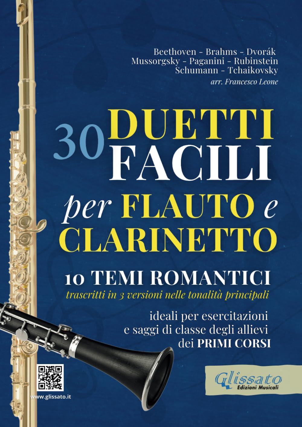 ler totalmente 30 Duetti Facili per Flauto e Clarinetto, ideali per esercitazioni e saggi di classe degli allievi dei primi corsi: 10 Temi Romantici trascritti in 3... nelle tonalità principali (Italian Edition)
