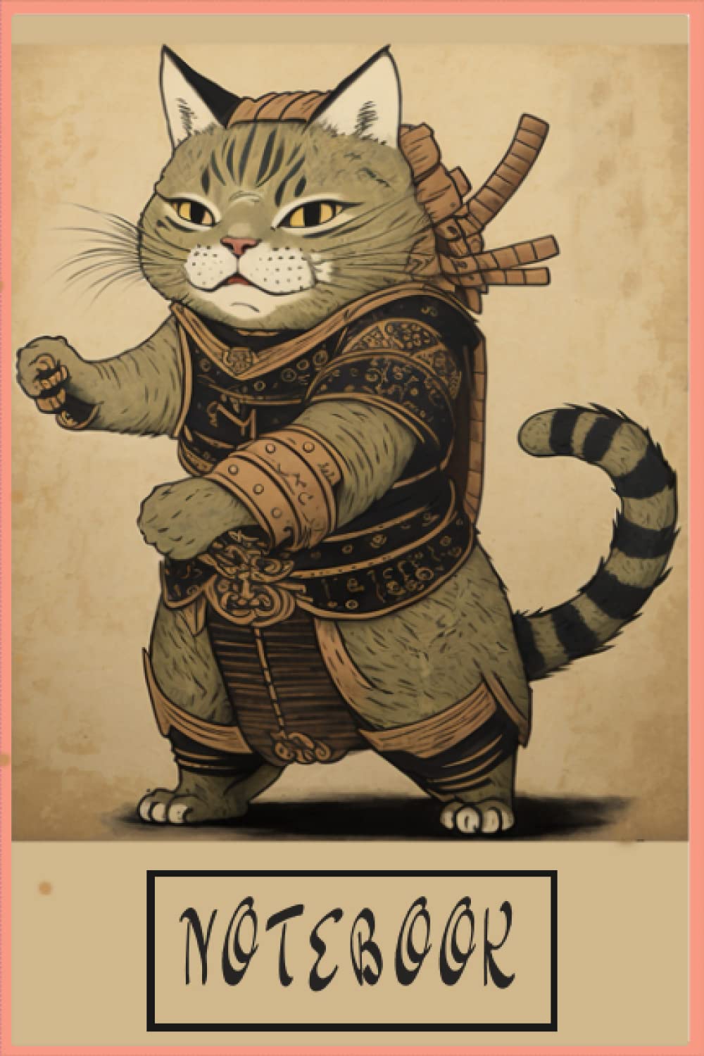 ler totalmente Japanese Cat Notebook: Japanese culture Ninja Cat Katana Notebook For Manga fans, traditional Japanese cat art 100 pages (6x9 inches)