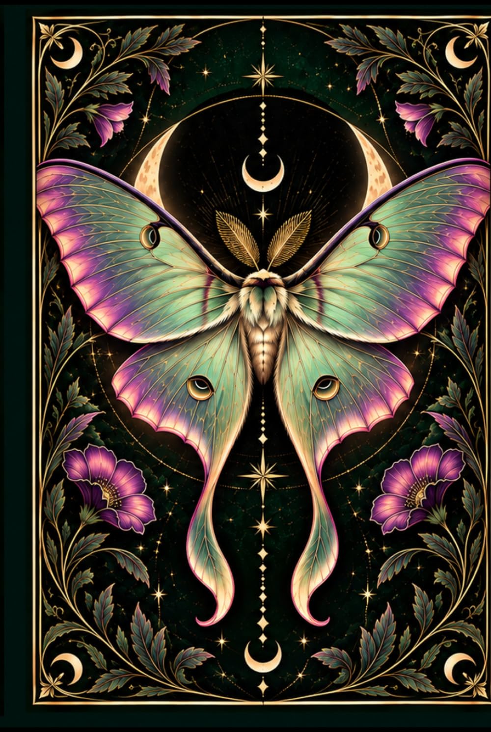 Luna Moth Journal: Cute Celestial Notebook with Moon, Stars and Botanical Design for Writing and Journaling baixar livro de graça