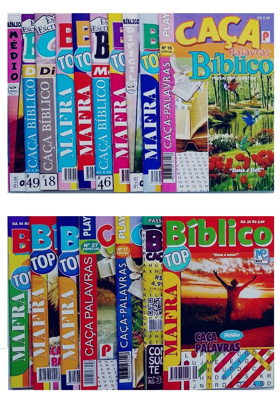 Kit Caça Palavras Bíblico. Contém 15 Livros de passa Tempo, Sem Repetir. baixar o livro de graça