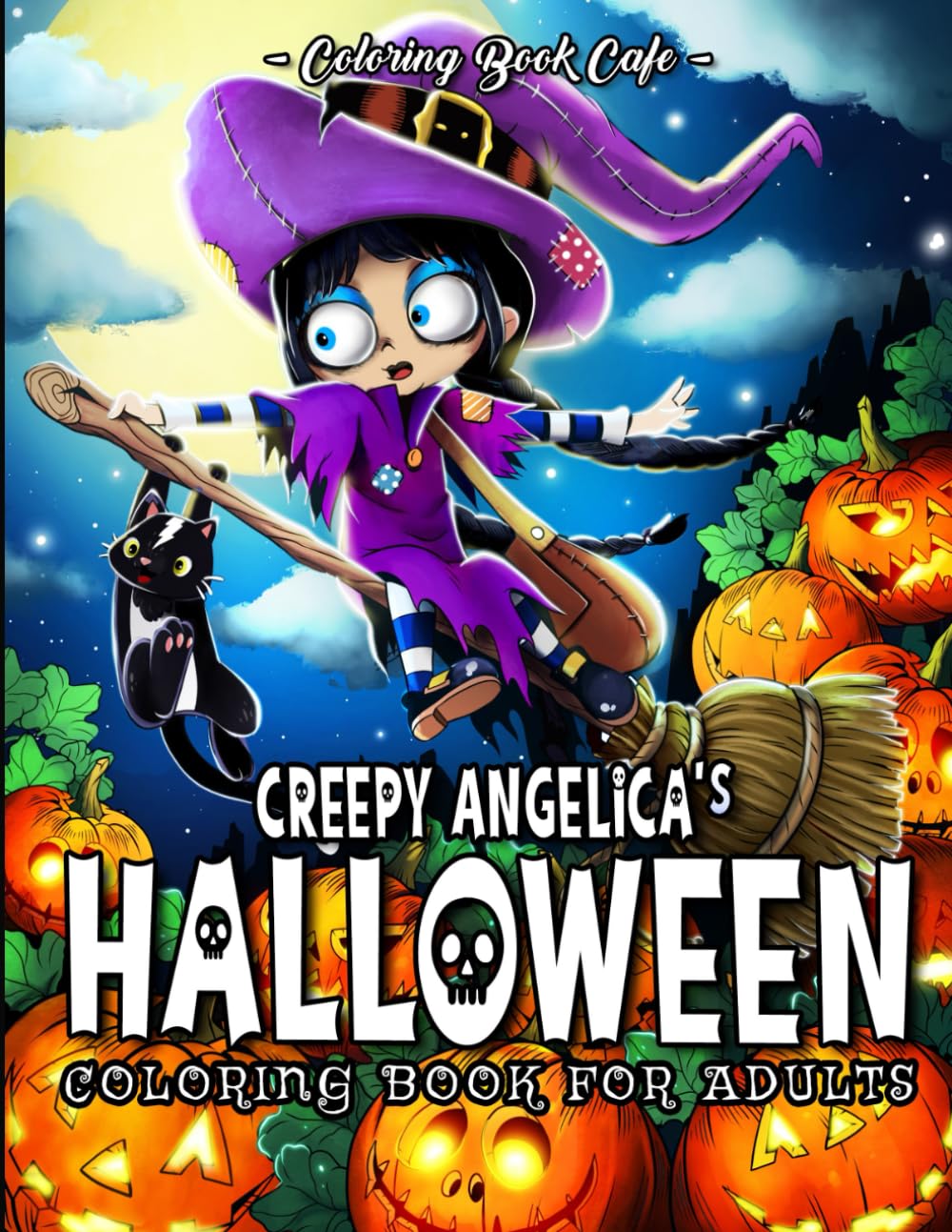 Creepy Angelica's Halloween: A Coloring Book for Adults Featuring Cute and Creepy Fantasy Inspired Designs baixar o livro de graça