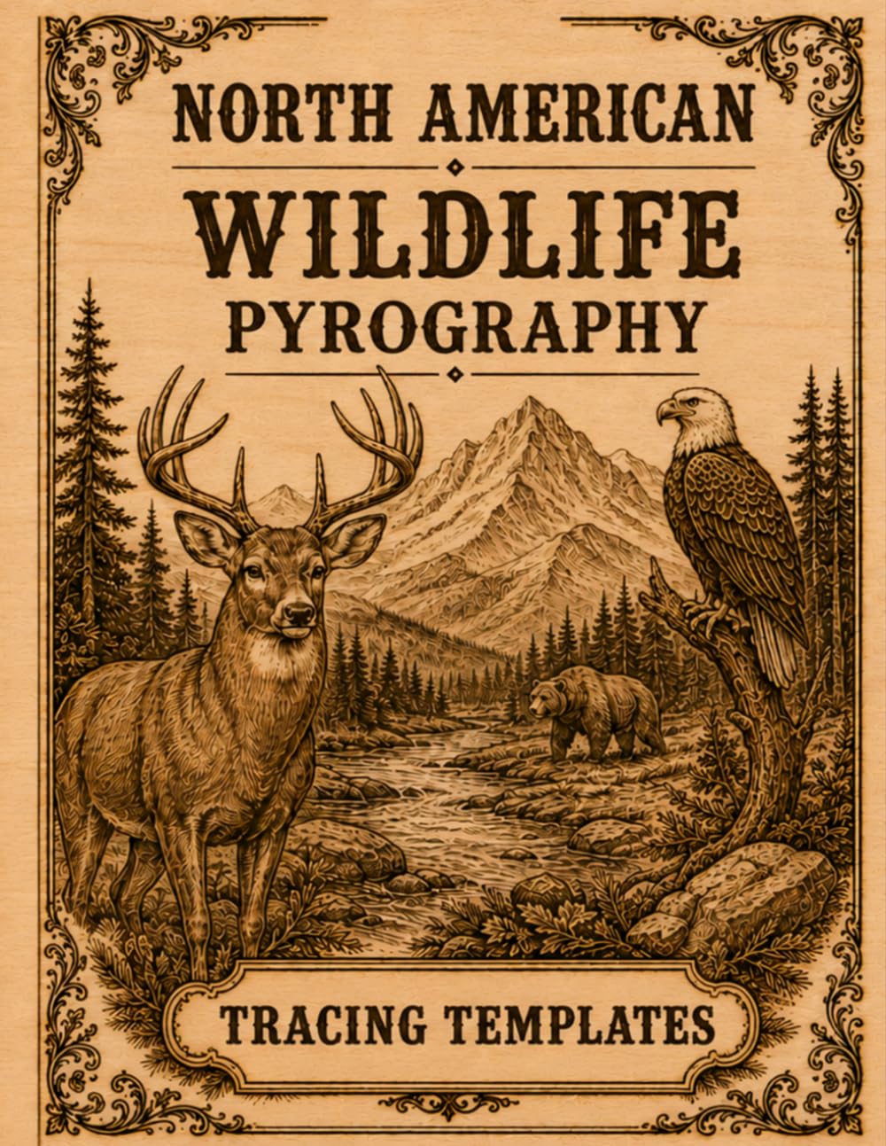 ler totalmente North American Wildlife Pyrography: Detailed Animal Tracing Templates for Transferring, Wood Burning, Wood Art, and DIY Projects for Beginners and Experienced Artists
