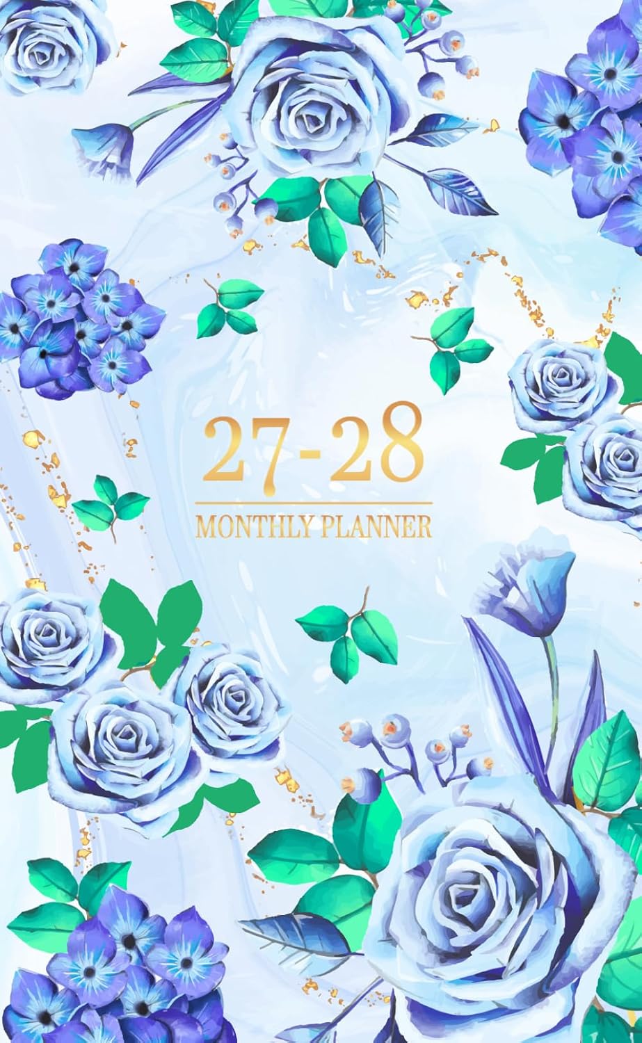 2027-2028 Monthly Planner: Pocket Size 2-Year Organizer | January to December Dated Agenda with Vintage Blue Rose Cover, Small Schedule Book and Federal Holidays for Purse or Bag baixar o livro de graça