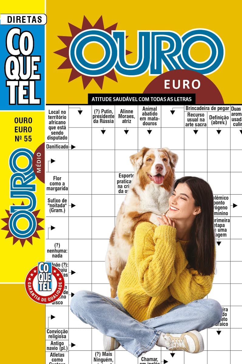 ler totalmente Palavras-Cruzadas Diretas Coquetel Ouro Euro 55: Nível médio