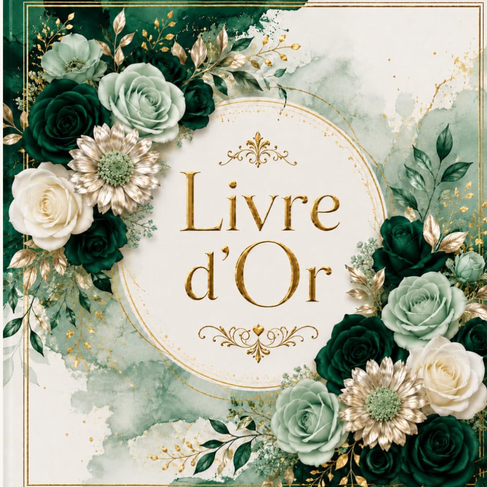 capítulo por capítulo baixar Livre d'or mariage bohème et élégant avec des tons beige, doré et vert foncé: Livre d'or élégant au design floral raffiné (French Edition)