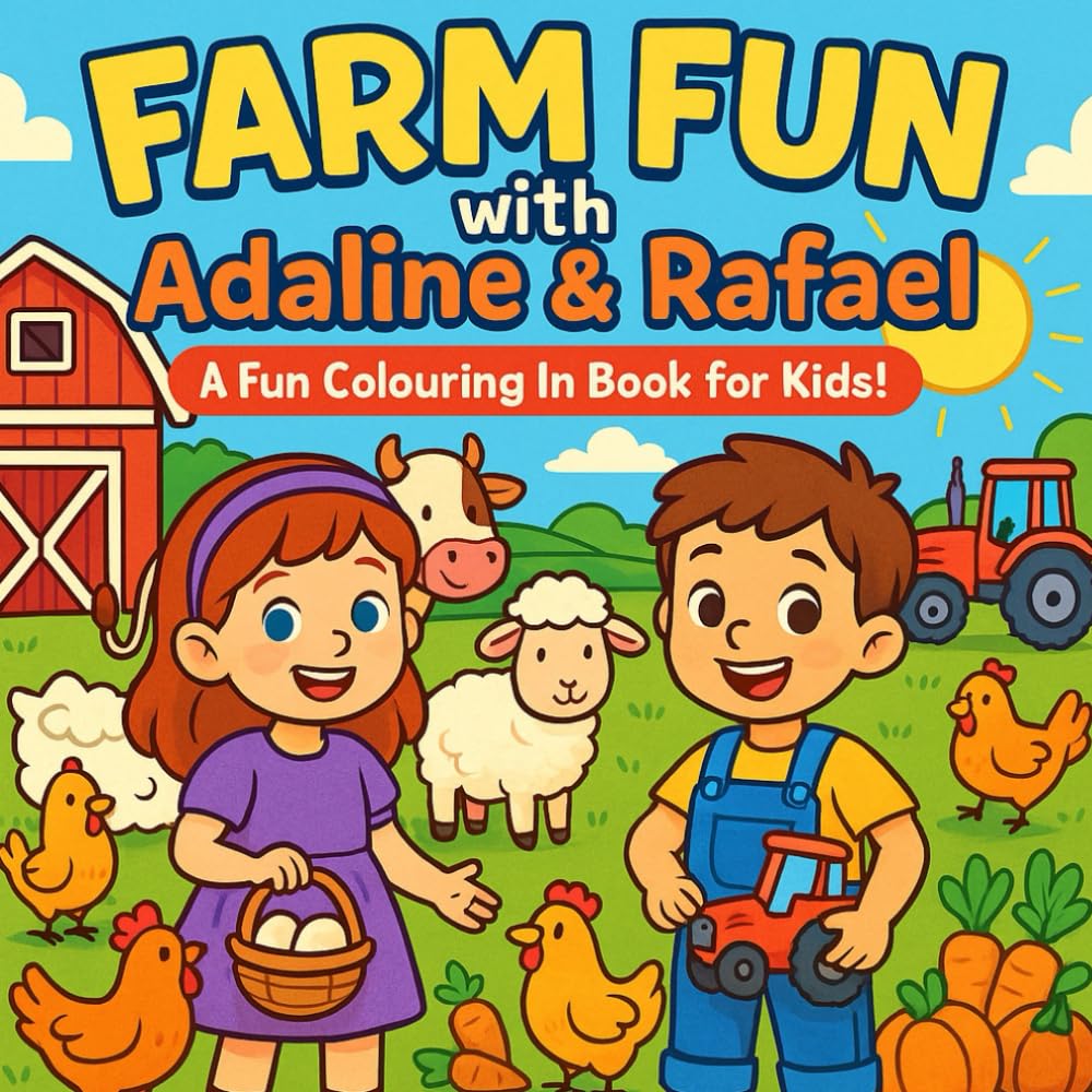 ler totalmente Farm Fun With Adaline & Rafael: A fun colouring in book for kids!