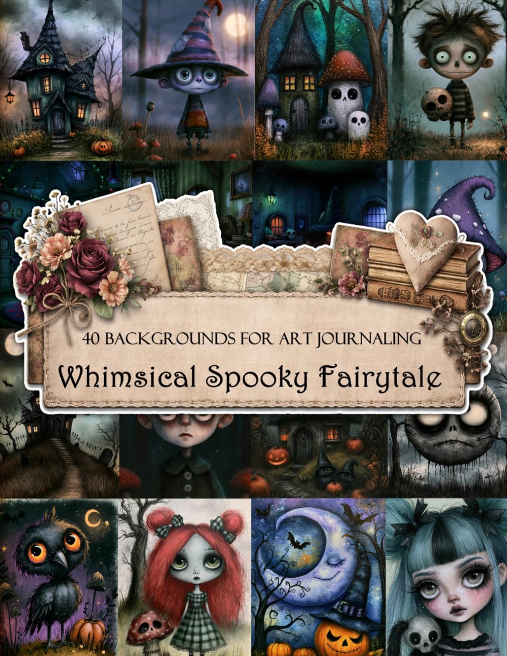 Whimsical Spooky Fairytale Scrapbook and Junk Journal Papers 8.5” x 11”, 40 Single-Sided Sheets For Scrapbooking, Collage, Card Making and Papers Craft baixar o livro de graça