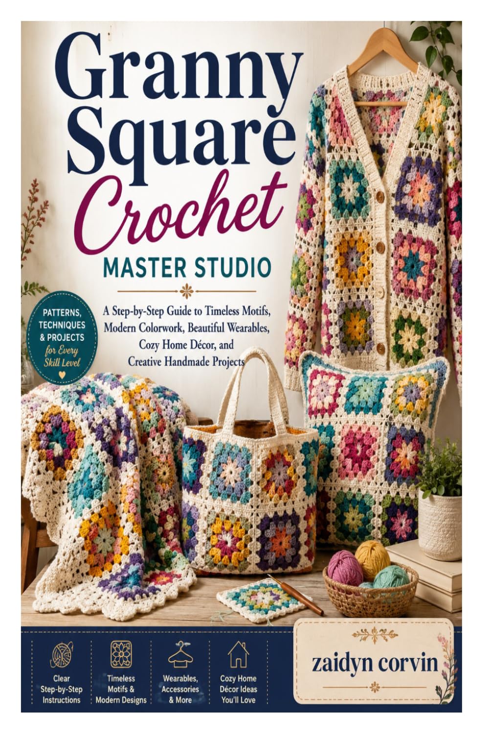 Granny Square Crochet Master Studio: A Step-by-Step Guide to Timeless Motifs, Modern Colorwork, Beautiful Wearables, Cozy Home Décor, and Creative Handmade Projects baixar o livro de graça
