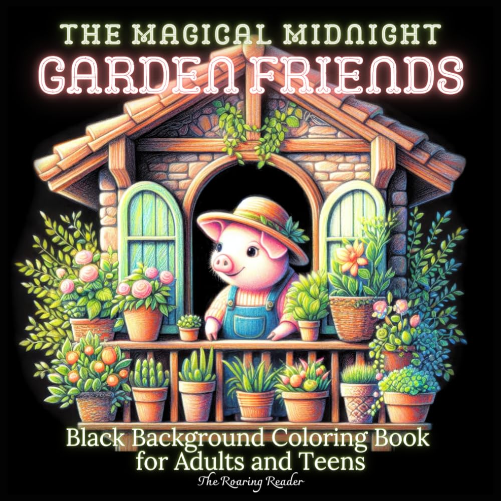 The Magical Midnight of Garden Friends: Featuring 52 Whimsical Designs of Adorable Animal Gardeners in Cozy Balcony Scenes — Perfect for Relaxation,... - Black Background makes your colors POP!) baixar livro de graça