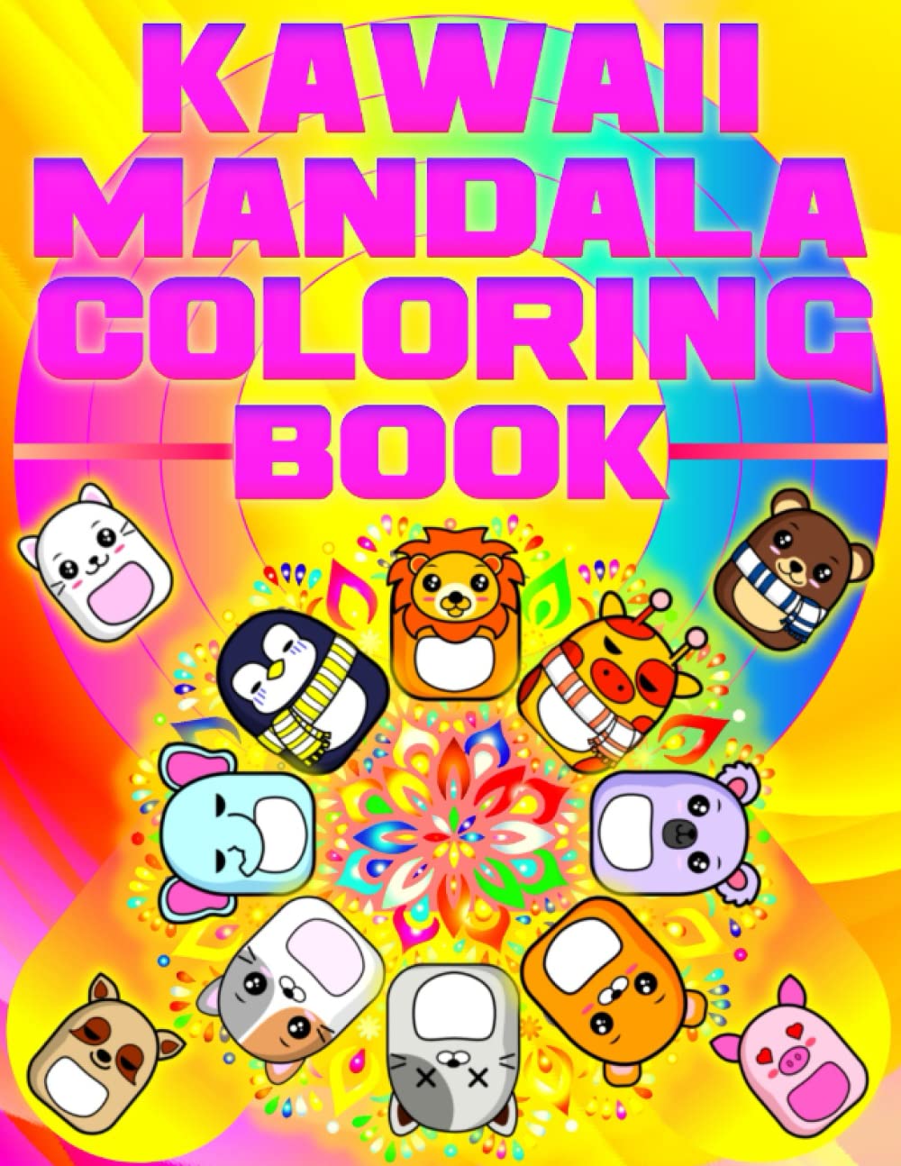 ler totalmente Kawaii Mandala Coloring Book: Cute and Entertaining Kawaii Animal Mandalas, for Those who Love Animal Drawings, and Kawaii Mandalas, for Girls of All Ages, Young and Old