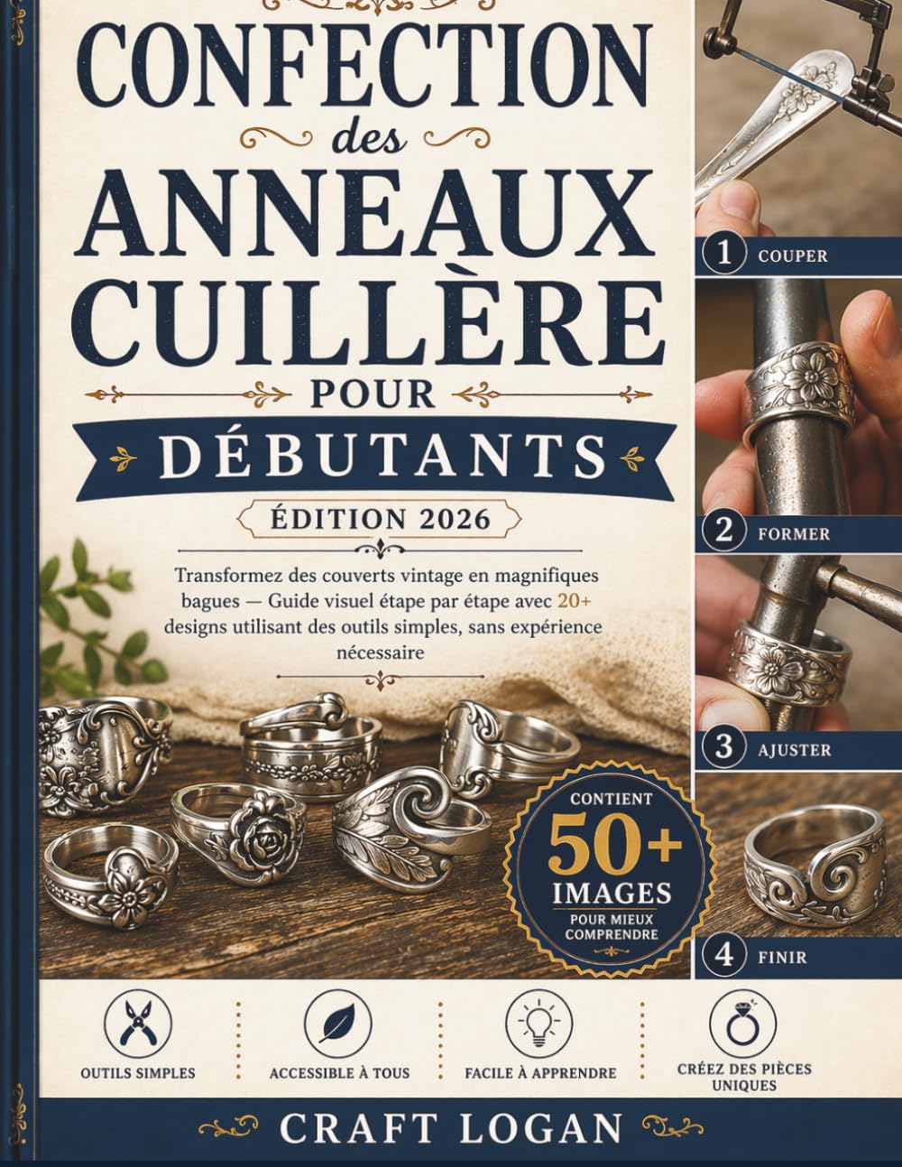 Confection des anneaux cuillère pour débutants (édition 2026): Transformez des couverts vintage en magnifiques bagues - Guide visuel étape par étape... outils simples, sans expérience nécessaire baixar livro de graça