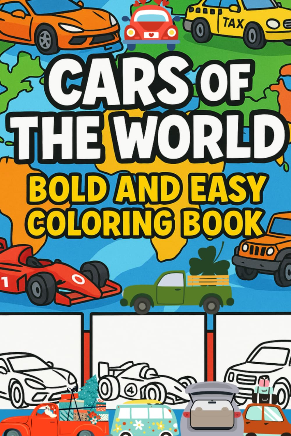 capítulo por capítulo baixar Cars of the World Coloring Book: Bold and Easy Car Coloring Pages for Kids – Fun Vehicles from Around the World