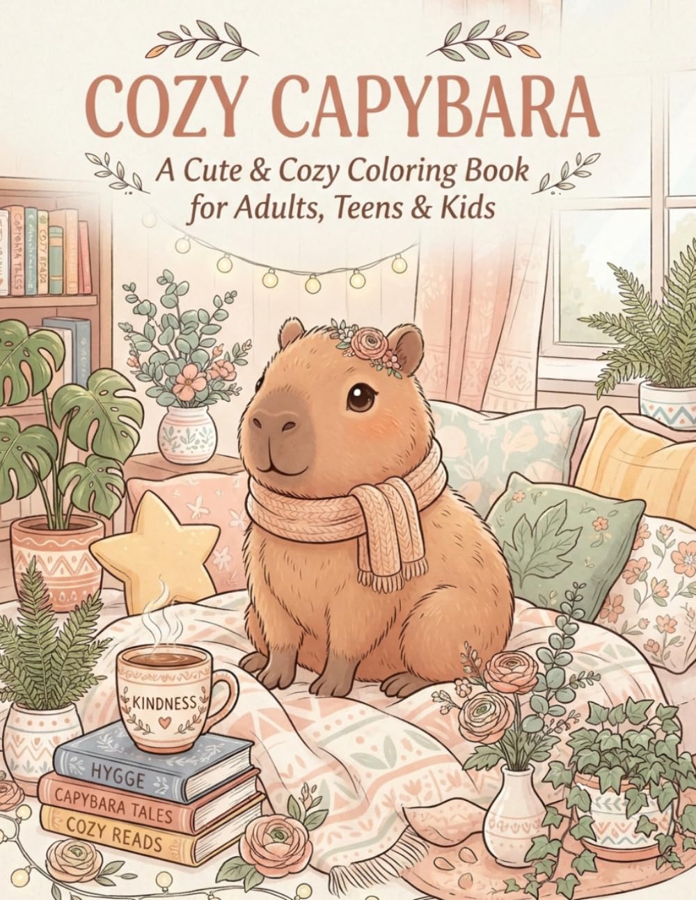 ler totalmente COZY CAPYBARA: A Cute & Cozy Coloring Book for Adults, Teens & Kids