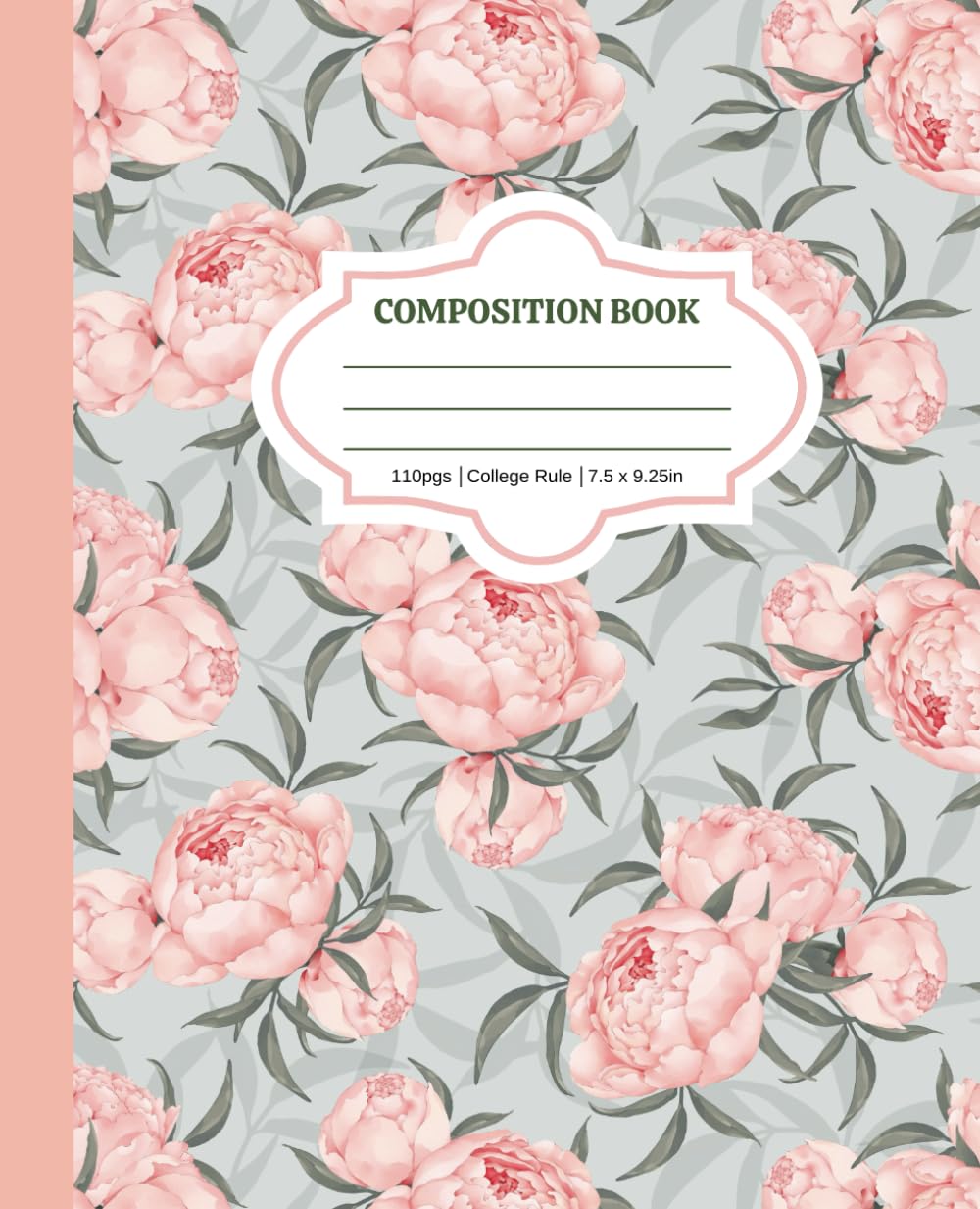 Composition Notebook College Rule | 7.5 x 9.25 inches 110 pages: Peony Floral Design for Multi-Purpose use such as Journaling, Brainstorming, Sketching | School, Church or Meeting Notes baixar livro de graça