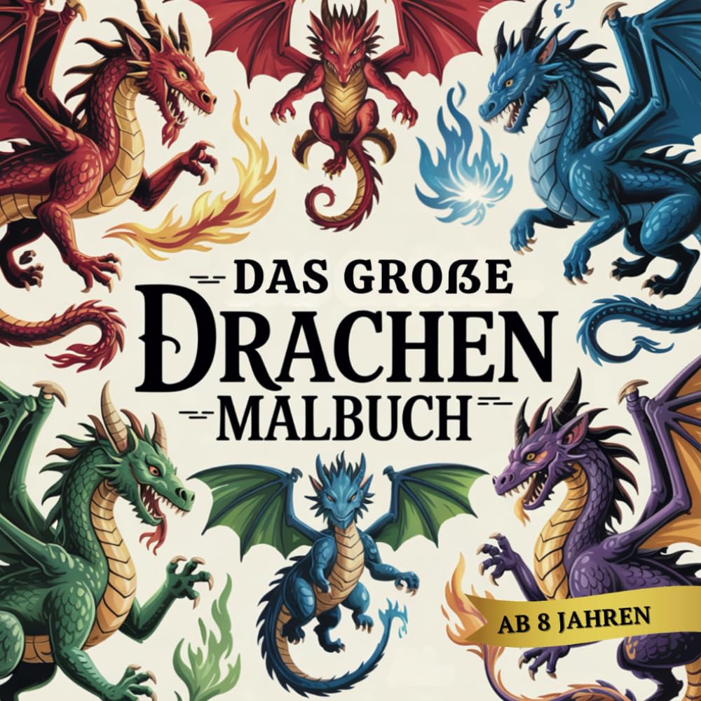 Das große Drachen Malbuch: Drachen Ausmalbuch für Kinder ab 8 Jahren – 60 fantastische Motive (German Edition) baixar o livro de graça