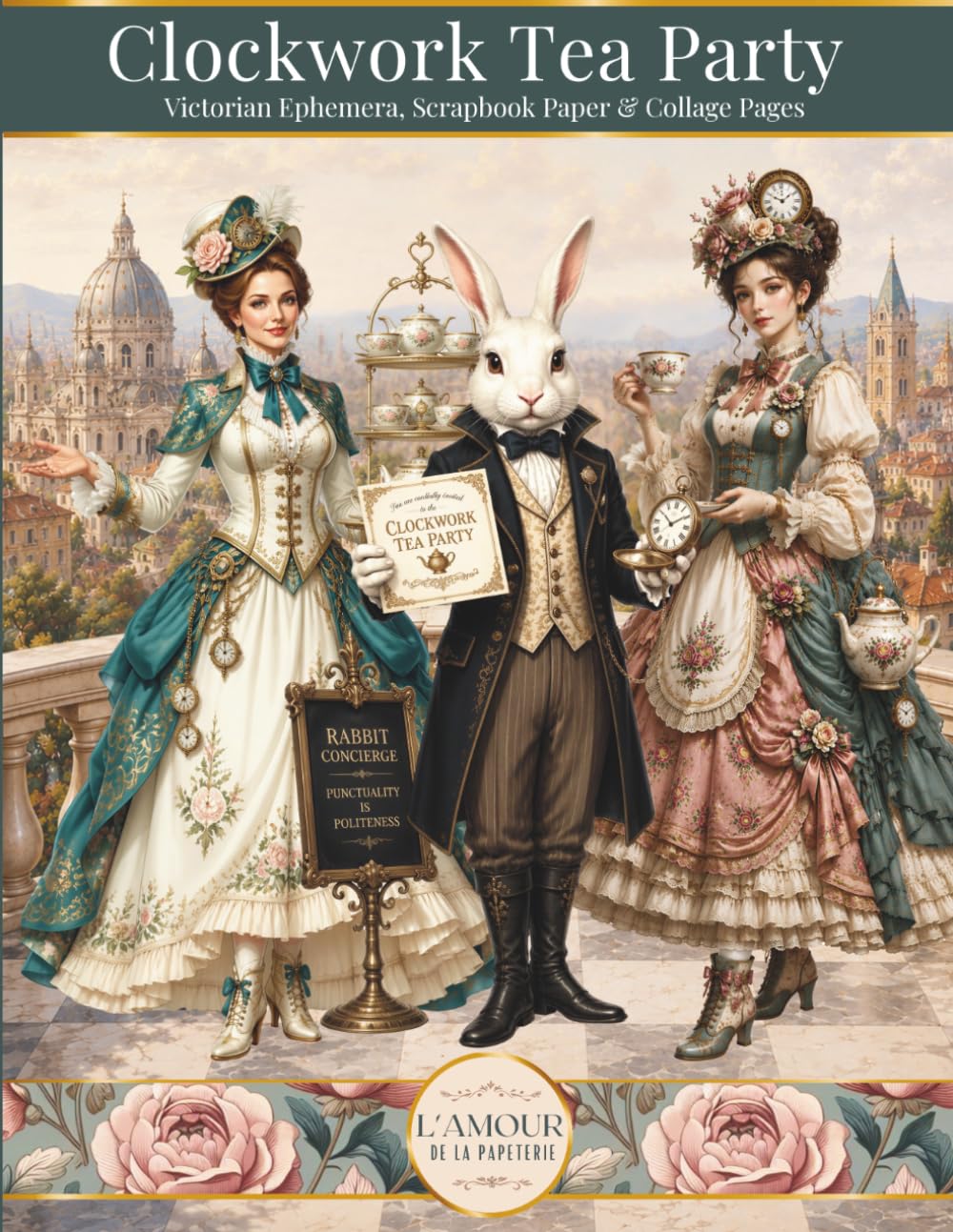 Clockwork Tea Party: Victorian Ephemera, Scrapbook Paper & Collage Pages baixar livro de graça