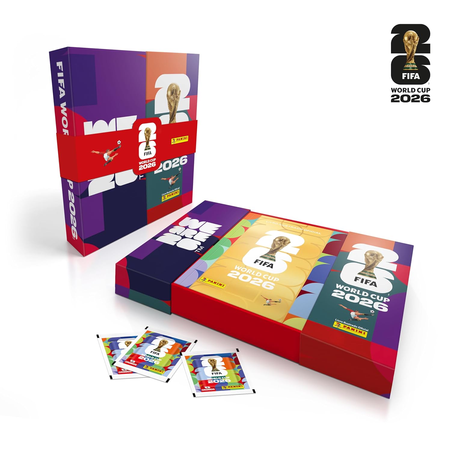 ler totalmente Copa do Mundo da FIFA 2026™ Box Premium Janela C/ 1 Álbum Capa Dura Ouro + 60 Envelopes de Figurinhas FIFA WORLD CUP 2026™