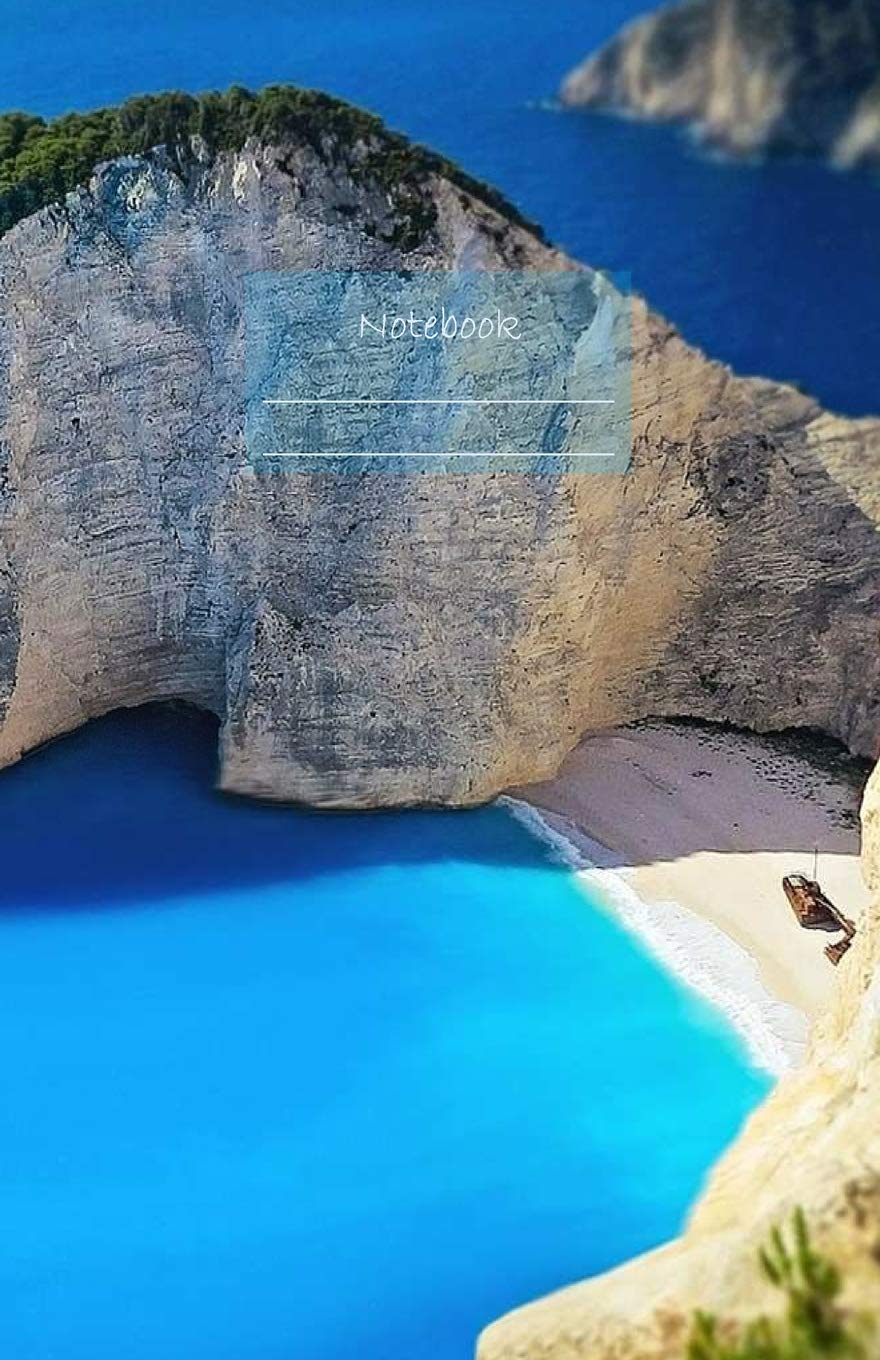 ler totalmente Notebook: Dotted grid Journal. Bullet Diary. Ideal for Notes, Memories, Journaling, Creative planning and Calligraphy practice. 120 Pages. Soft matte... gift idea. (Beautiful beach, Greece, cover).
