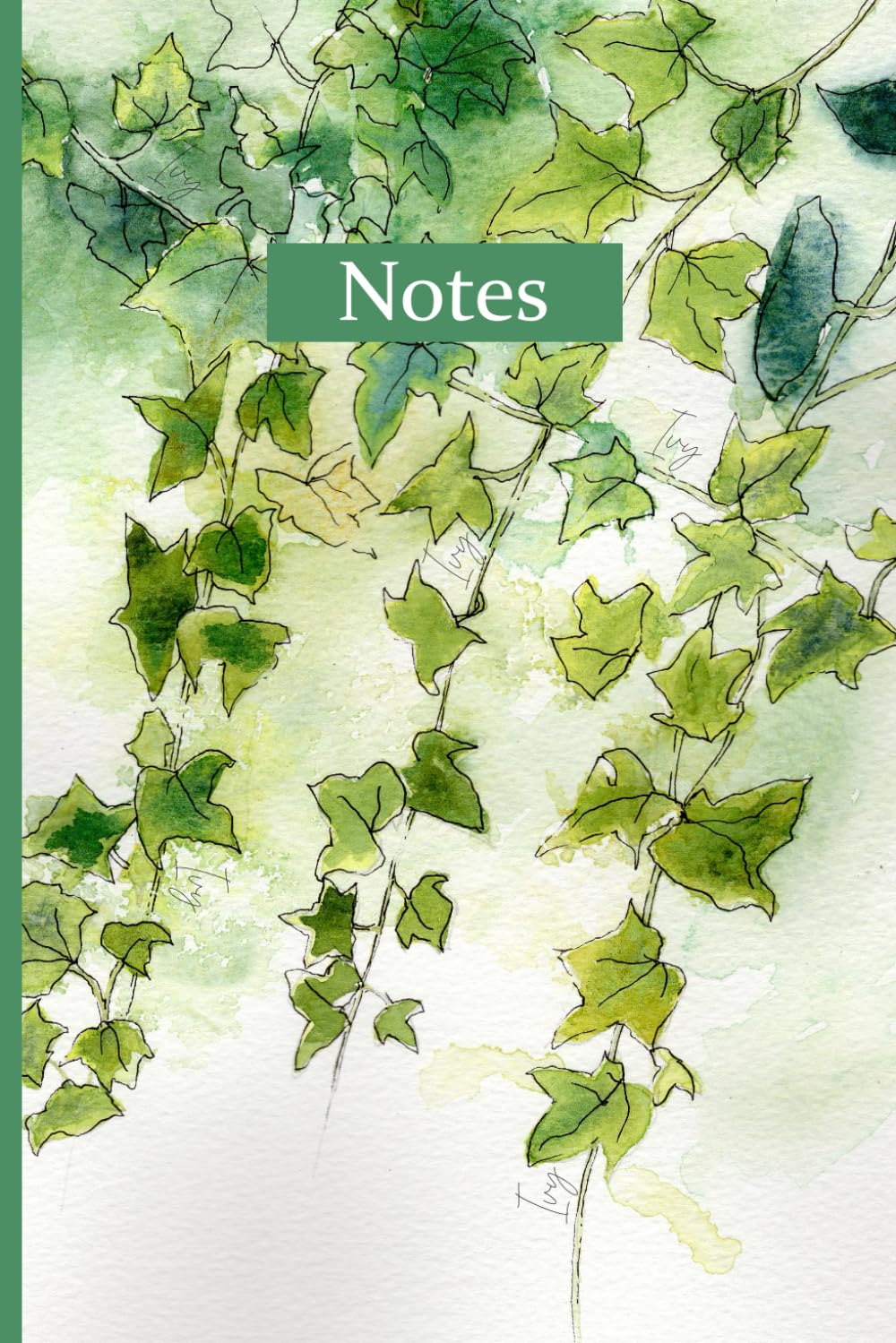 Ivy Notebook: Paperback Lined Ivy Watercolor Notebook Journal