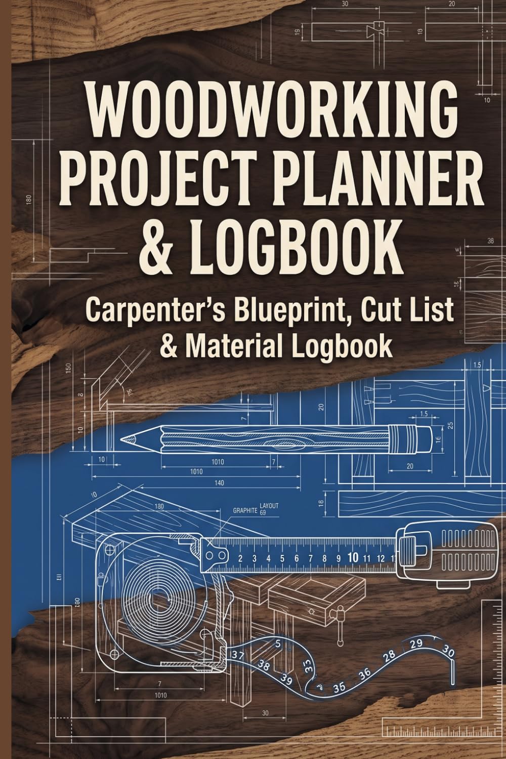 ler totalmente Woodworking Project Planner & Logbook: Carpenter's Blueprint, Cut List & Lumber Inventory Tracker