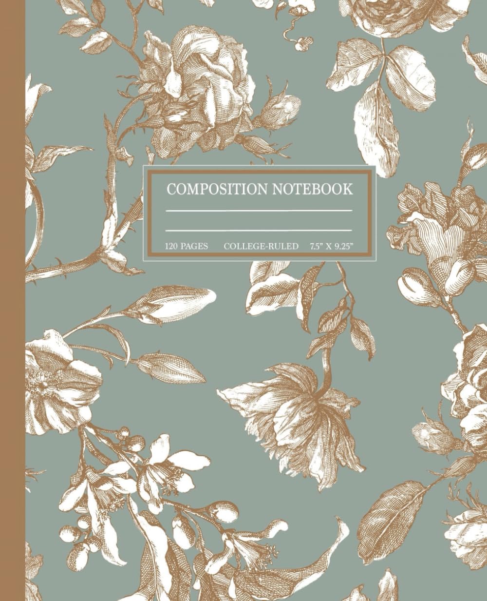 Composition Notebook: Antique Flowers Toile Theme | College-Ruled Journal or Diary for School, Home, Office, or Work baixar livro de graça
