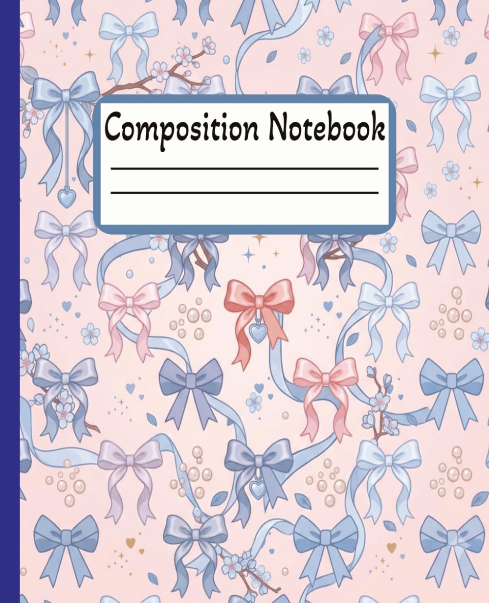 ler totalmente notebook aesthetic pink: Wide Ruled Composition Notebook | 7.5 x 9.25 Inches | 120 Pages | Cute Aesthetic Pink Journal for School, College, Work & Everyday Writing