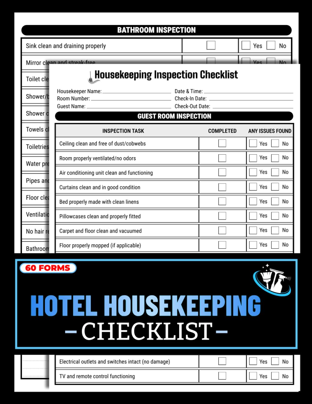 Hotel Housekeeping Checklist: Daily & Weekly Cleaning Inspection Record for Hotels, Motels, Resorts & Vacation Rentals | 122 Pages baixar o livro de graça