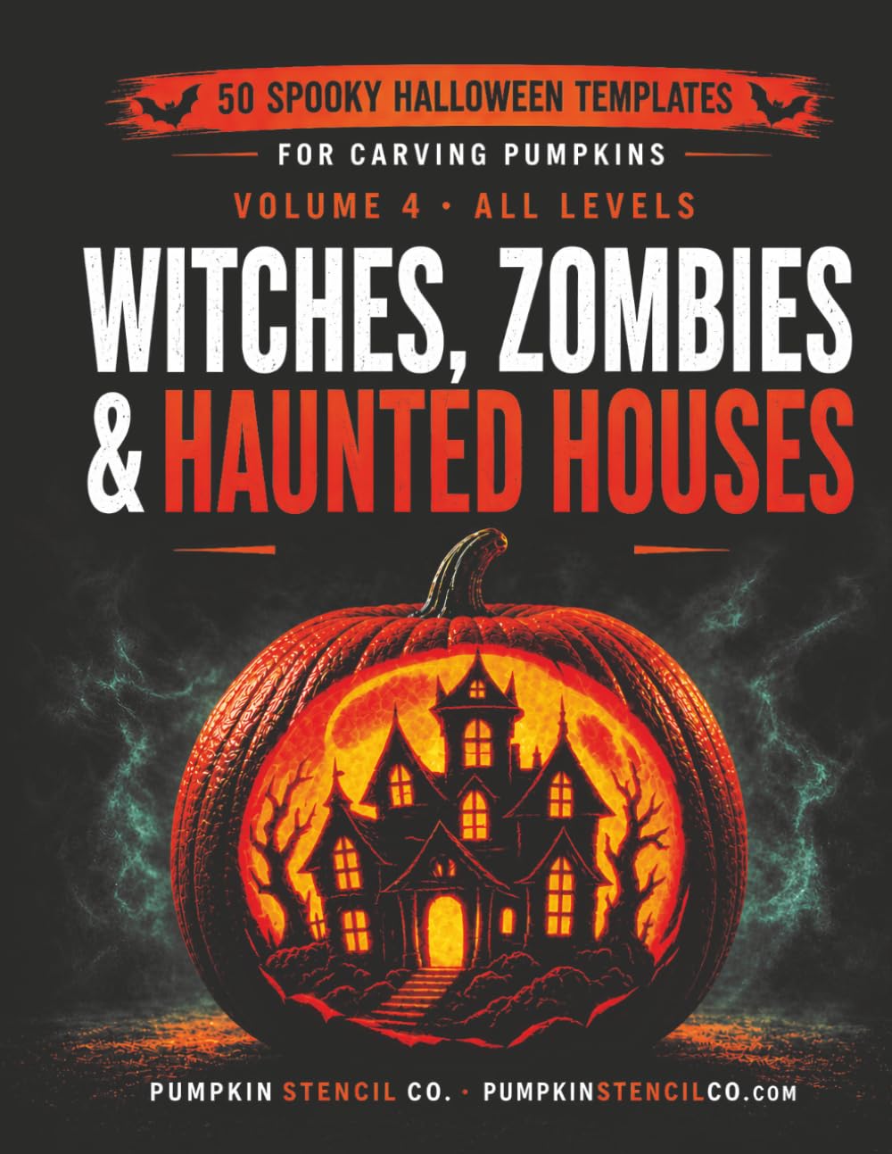 Witches, Zombies & Haunted Houses: 50 Spooky Halloween Templates for Carving Pumpkins baixar o livro de graça