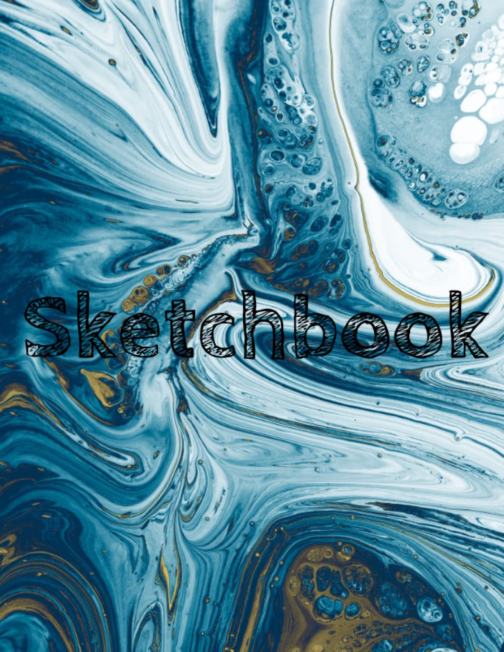 Sketchbook: Large Blank Abstract Liquid Marble Notebook for Drawing, Sketching, Writing and Doodling, Glossy Cover, 8.5” x 11”, 120 Pages baixar o livro de graça
