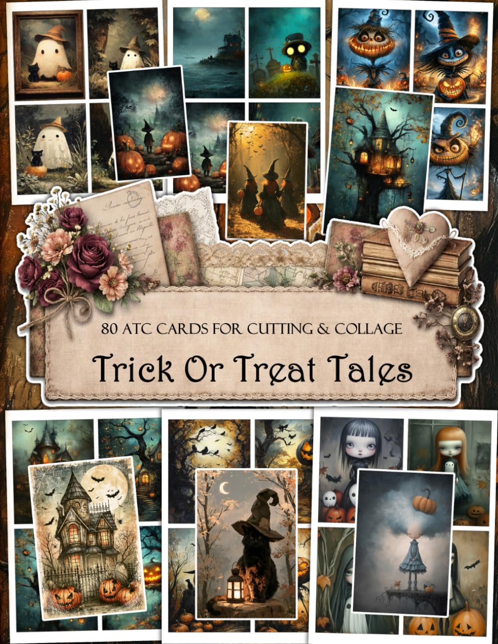 Halloween ATC Cards: 80 Original Halloween Designs to Cut Out & Collage for Junk Journals and Scrapbooks baixar o livro de graça