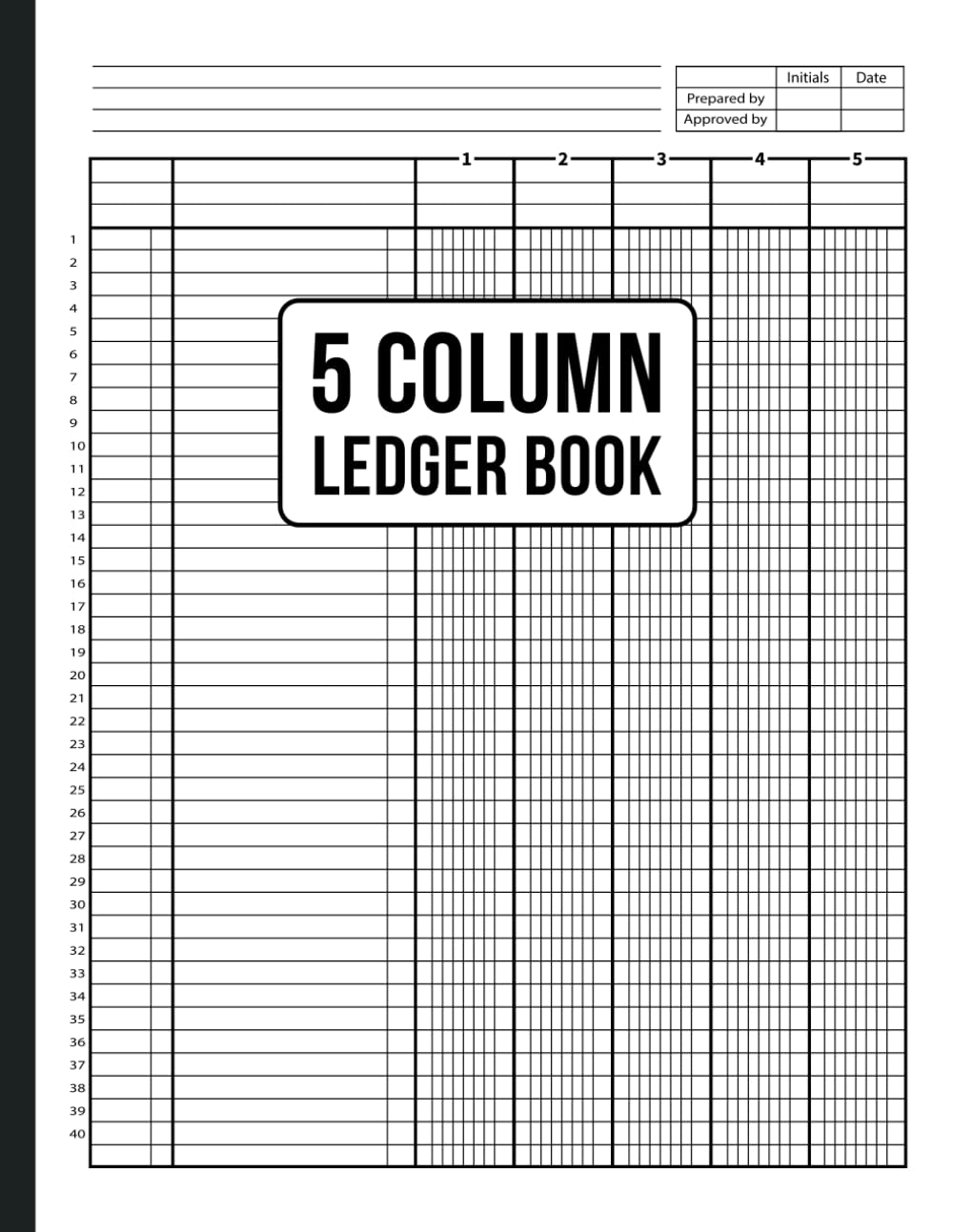 5 Column Ledger Book: Simple Accounting Ledger Book for Bookkeeping, White Columnar Pad baixar o livro de graça