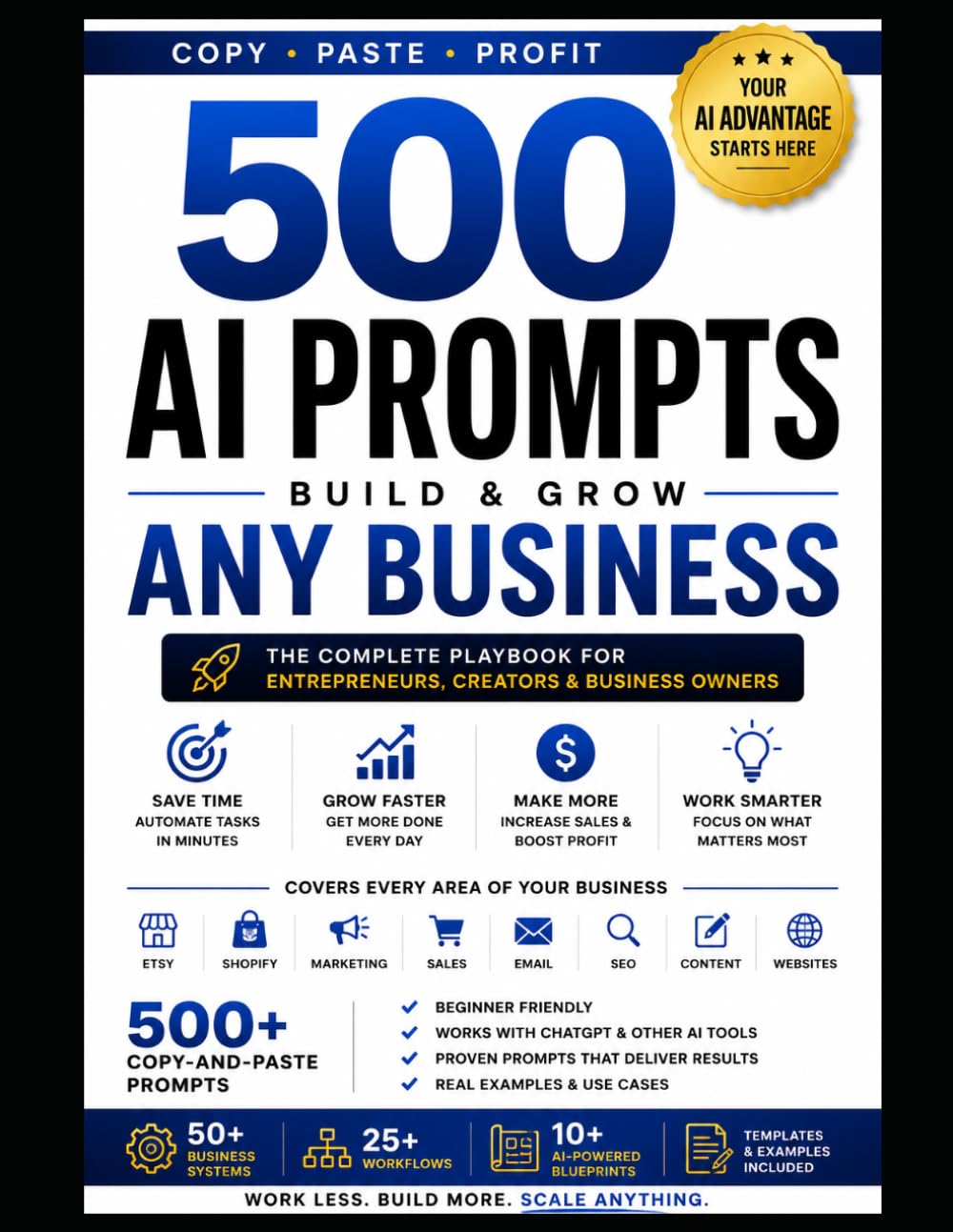 ler totalmente 500 Business AI Prompts: Copy-and-Use Prompts for Marketing, Sales, Email, Content, Operations, and More